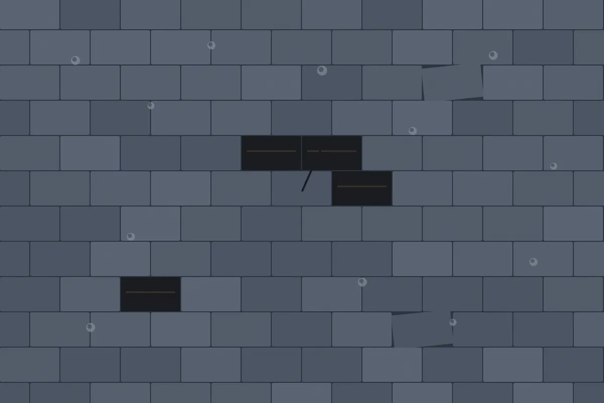 Illustration of a roof with missing shingles, cracked and curled shingles and hail marks